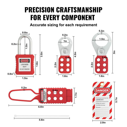 Top Shelf Electrical Lockout Tagout Kit Boss Level Safety Padlocks Hasps Tags Circuit Breaker Lockouts With Heavy Duty Nylon Straps Slick Carry Tote For Jobsite Power Maintenance