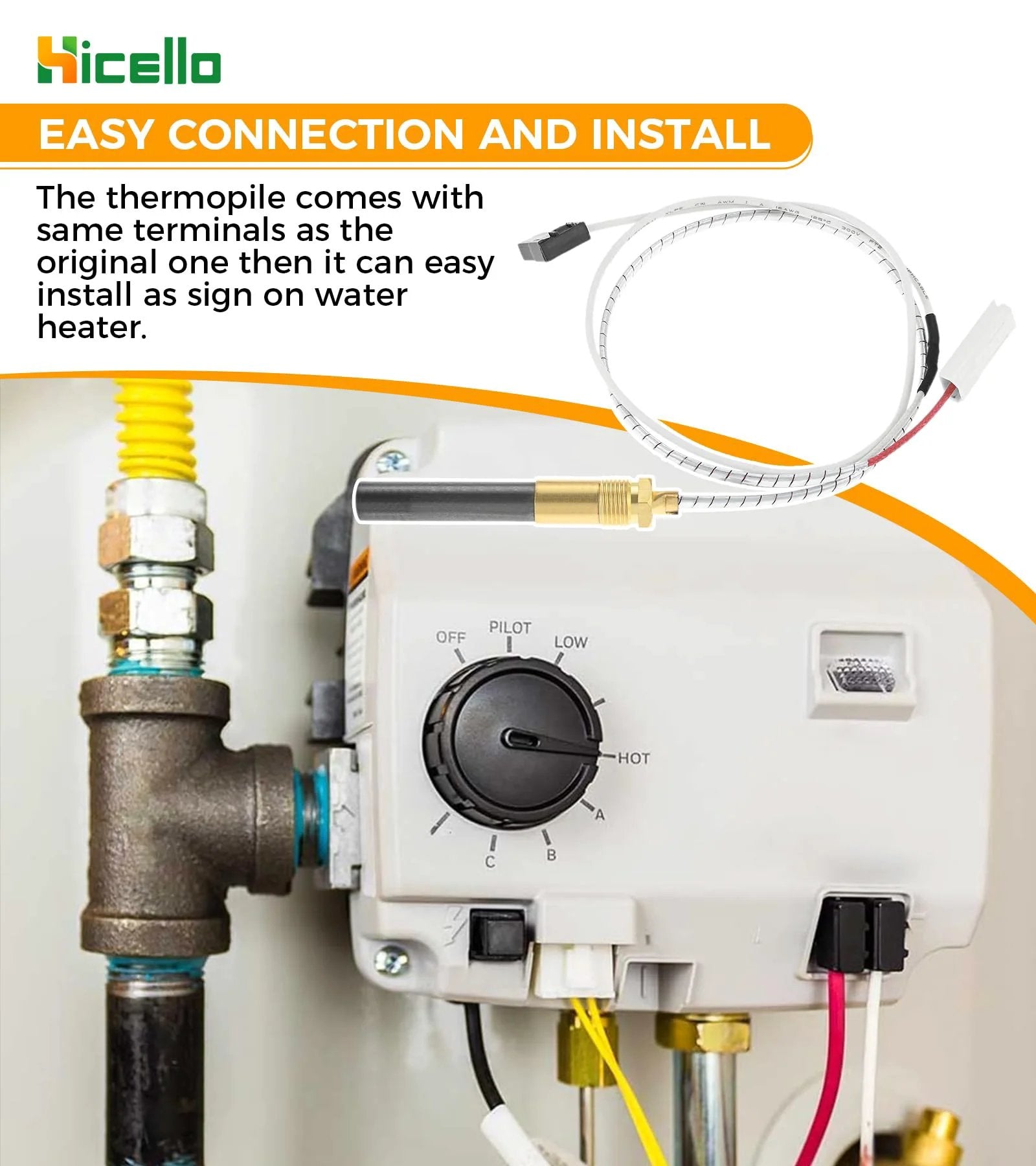 Bradford White thermopile replacement Natural Gas ✓
