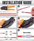 Installation guide for 150 Piece 6.3Mm Male And Female Wire Spade Connector Quick Disconnect Terminal Kit for automotive audio.