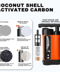 Portable Water Filter Pump For Camping And Hiking 0.01 Micron Manual Survival Filter with components and filtration system diagram
