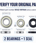Kick That Loud Grind To The Curb With This Beefy Drum Bearing And Seal Kit For Front Load Washers DC6200156A parts with dimensions.