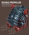 Hippo Themed RC Boat Remote Control Water Spray Totally Fun For Lake River And Pool double propellers detail