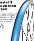 Tubeless Bike Rim Tape For 700C Rims Wide 21 To 35 Mm 10 M Roll Dual Color Blue Exterior Green Interior applied on wheel