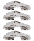 Four Pack Soft Close Cabinet Hinges No Drilling Bridge Shaped Cold Rolled Steel Plated For Kitchen Cabinets Cupboards Wardrobes And Furniture Doors Heavy Duty 10 Kg Load Per Two Hinges, stacked view