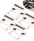 Workhorse Adjustable Height Table Saw Rollers Heavy Duty Fold Flat Cutting Machine Sidekick Support Frame Rust Resistant Steel Pro Shop Tools Set Four in a folded position.