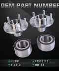 Two Piece Front Wheel Hub Bearing Kit Left And Right For Focus 2012 2018 And C Max 2013 2018 OEM Style Replacement For HUB81 NT510110 WH188 Durable Bearings Long Lasting