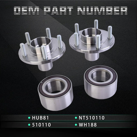Two Piece Front Wheel Hub Bearing Kit Left And Right For Focus 2012 2018 And C Max 2013 2018 OEM Style Replacement For HUB81 NT510110 WH188 Durable Bearings Long Lasting
