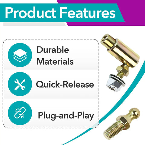 Throttle Disconnect Quick Release Ball Joint Kit With Large And Small Ball Heads For Easy Detach Features Display