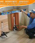 RENYINDA labor-saving arm jack front view, 10-inch lift, 300 lb capacity, shown with level.