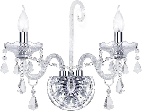 Crystal Wall Sconce Light With Double Heads And Pendant European Style Wall Lamp For Hallway And Living Room Dope Look Luxury Decor