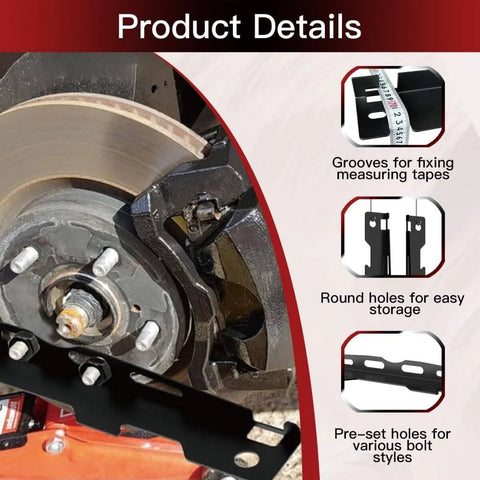 Pro Grade Toe Alignment Tool Plates Kit, 2 Pack With Measuring Tapes For Precise Wheel Alignment on Jeep, Truck, SUV