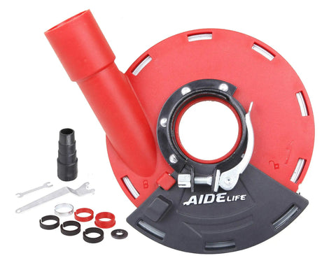Dust Shroud For Angle Grinders 5 Inch Universal Guard With Brush Ring Keeps Dust In Check And Reduces Silica Exposure Compatible With 26mm To 39mm Hoses Easy Attach For Diy And Pro Projects