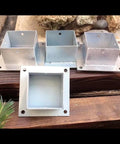 No Sweat Installation Heavy Duty Wood Post Base Brackets With Stainless Steel Railing Supports And Rust Resistant Column Protectors For Gazebo Deck Pergola And Fence Build displayed, showing four metal anchor brackets.