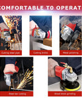 Powerful 860W 110V Wet Polisher Grinder With Variable Speed Control used for cutting, polishing metal, and grinding various surfaces.