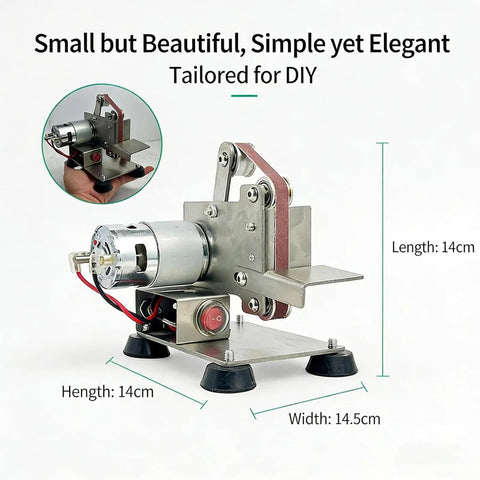 Get This Mini Belt Sander For Quick Polish And Grind Tasks. Compact 14x14.5cm sander with powerful motor for DIY projects.