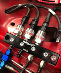 100 PSI Pressure Sensor For EFI Fuel Oil And Coolant Pressure One Eighth Inch NPT Heavy Duty Stainless Steel Body GT150 Packard Connector Pins And Grommets Included Compatible With Data Logging Systems installed on EFI fuel rail