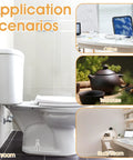 Adorable White Ceramic Dog Toilet Bolt Covers Transform Your Bathroom With These Hella Stylish Screw Caps That Bring Real Personality To Your Space While Offering No Sweat Install 2 Piece Set on a bathroom toilet.
