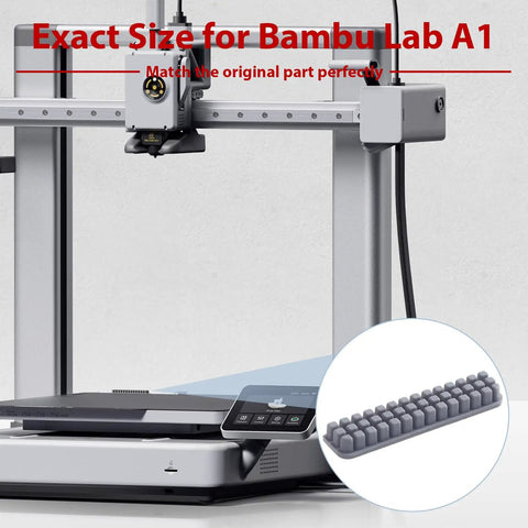3D printer with 10 Pack Nozzle Brush Replacement For A1 3D Printer Silicone Nozzle Wiper Cleaning Kit Gray Brushes