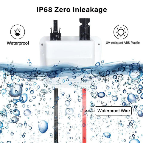 Weatherproof Solar Cable Entry Gland With ABS Shell IP68 UV Resistant Dual Cable Entry Housing visible underwater with bubbles
