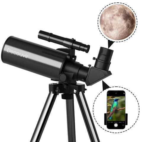 Portable 70mm Catadioptric Telescope For Adults With Pro Tripod And Phone Adapter, Compact Travel Scope For Astronomy