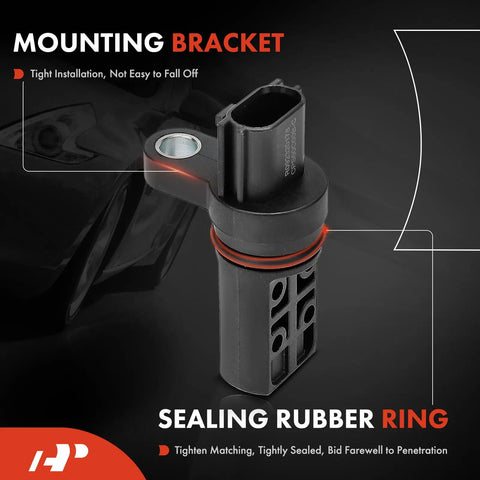 Crankshaft Position Sensor Replacement For Infiniti And Nissan 3.5L V6 Cars Fits FX35 G35 I35 M35 350Z And Altima 2002 To 2008 3.5L V6 Direct Fit OEM Quality Sensor For Reliable Timing And Smooth Starts, black mounting bracket and sealing rubber ring