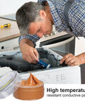 Man applying Copper Grease High Temp Electrical Contact Lubricant Dope Conductive Paste With Strong Adhesion Multipurpose Anti Seize For Auto Electronics And Construction 30g to appliance.