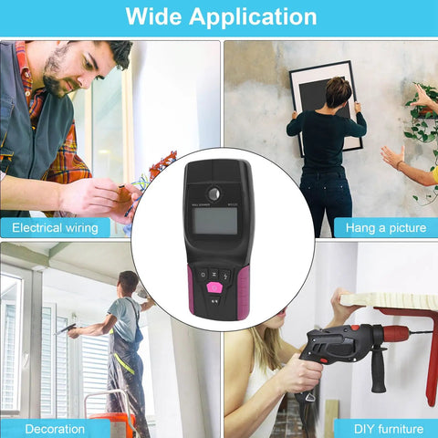 FTVOGUE Stud Finder Wall Scanner, 5 in 1 Electronic Scanner with LCD Display, Audio Alarm, for Home Improvement and Construction Projects in use for various applications.