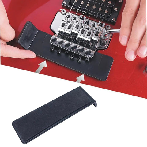 Dope Vintage Style Tremolo Setup Blocks and Bridge Shims for Strat Tele Electric Guitars, Precision Float Adjusting Tools in use on bridge.