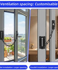 2 Pack Door Chain Lock 7.35 Inch Security Chain With 12 Screws Black for inside doors shown installed on two different door styles.