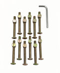 12 Piece M6x55mm Furniture Barrel Bolts And Nuts Kit With Hex Key For Cribs And Bunk Beds Heavy Duty Zinc Alloy Hardware Set