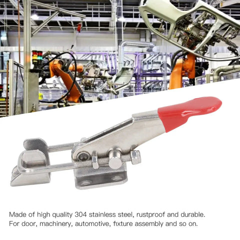 Two Pack Toggle Clamp Pull Latches Heavy Duty Stainless Steel 400Lb Capacity Set Kit in factory setting