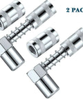 4 Piece 90 Degree Grease Gun Coupler Set With 3 Jaw Angle Fittings And Sleeves Spring Loaded Quick Connect Adapters