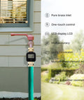 Water Flow Meter With Brass Inlet For Hose And RV Tank Fill Outdoor Garden Watering And Sprinkler Nozzles Tracks Gallons And Liters