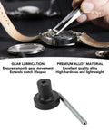Automatic Watch Oiler Pen With Base For Precise Gear Lubrication Pro-Grade Watch Repair Tool displayed alongside watch components