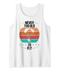 Paramotor Pilot Tank Top For Paragliding Lovers Powered Paragliding Kit Tee Gift For Men Who Fly Paramotors, white, vintage sunset graphic