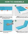 Assembly instructions for Chaise Lounge Cushions Outdoor Set Of 2 With Removable Covers Waterproof And Fade Resistant Sun Lounger Cushions