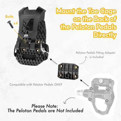 Toe Clip Cage For Peloton Pedals Only Dual Function Pedal Adapters Convert Look Delta Pedals To Dual Function Pedals diagram