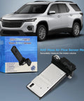 Mass Air Flow Sensor MAF Plug And Play Direct Fit Replacement For Chevy Camaro Equinox Silverado Express Tahoe GMC Terrain Yukon Sierra Cadillac Escalade Buick Enclave Replaces 23262343 23118170 Fits 2010 To 2024 on blue packaging with silver SUV in background