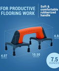 Ergonomic Trowel Support Tool For Floor Installers with anti-slip feet, rubber handle, dimensions 10.50x4.07x4.88 inches, 7.5 ounces