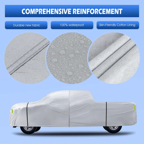 All Weather Truck Bed Cover Waterproof Six Layer Construction Fits Most Full Size Pickups Up To 250 Inches Long featuring reinforced design
