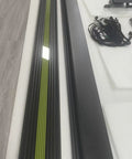 Slick Electric Deployable Running Boards For Tesla Cybertruck heavy duty cast aluminum side steps with retraction mechanism and assembly parts.