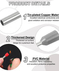 One Thousand Pieces Of 22 Awg Wire Ferrule Connectors In Matte Gray Finish Offering Tight Grip Crimp Ends That Lock Down Strands For Hella Reliable Electrical Work And No Fuss Assembly with PVC insulation detail.