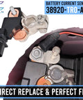 Top Shelf Battery Current Sensor Straight Up Smooth Swap For Honda Civic And Acura Rdx Ilx Direct Bolt On Replacement Matches Factory Specs OE 38920 TR0 A01 A02 Fits 2012 To 2021, showing wiring and connection fitting.