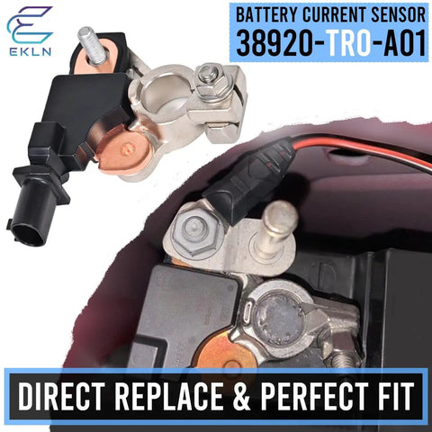 Top Shelf Battery Current Sensor Straight Up Smooth Swap For Honda Civic And Acura Rdx Ilx Direct Bolt On Replacement Matches Factory Specs OE 38920 TR0 A01 A02 Fits 2012 To 2021, showing wiring and connection fitting.