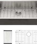 30 Inch Undermount Kitchen Sink Single Bowl 16 Gauge T304 Stainless Steel With Brushed Finish 30 Inch By 18 Inch Under Counter Rectangular Basin
