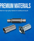 Universal Exhaust Pipe 2.5 Inch Inlet To 2 Inch Outlet For Cars Trucks And SUVs, Durable Steel Tubing, Easy Install, Bolt On Fit