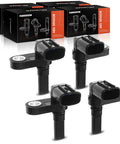 Bulletproof Set Of Four Front And Rear Abs Wheel Speed Sensors For Lexus Gx460 Gx470 Lx570 And Toyota 4Runner Tacoma Fj Cruiser Direct Plug Play Fit in black plastic with connectors.