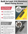 Comparison of 316 stainless steel screws for 7 Inch Kayak Rail Mount Track For Low Profile Gear Onboard with others.