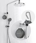 Bluetooth Speaker IPX5 Waterproof Portable Shower Speaker With 12 Hour Battery And Micro SD Playback hanging in shower