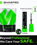 SHARPRO router bit with 1/4-inch shank; spiral upcut carbide bit in green packaging